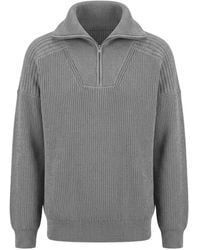 Diana Studio - Half-Zip Ribbed-Knit Sweater - Lyst