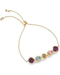 Guess - Crystal-Embellished 4G Logo Bracelet - Lyst