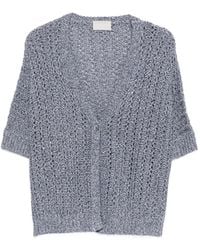 Hemisphere - Cardigan Mit Lochstrickmuster - Lyst