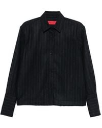 Thelatest - Codie Pinstripe-Pattern Long-Sleeve Shirt - Lyst