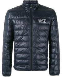 EA7 - Short Down Jacket - Lyst