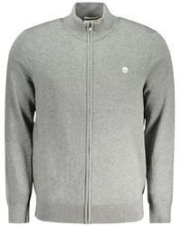 Timberland - Logo-Embroidered Zip-Up Cardigan - Lyst