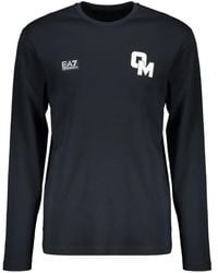 EA7 - Logo-Print Long-Sleeve T-Shirt - Lyst