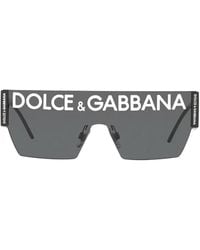 Dolce & Gabbana - Chunky Logo Sunglasses - Lyst