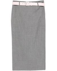 Moschino - Kokerrok Met Ceintuur - Lyst
