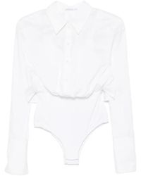 Patrizia Pepe - Poplin Bodysuit Shirt - Lyst
