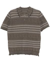 JNBY - Collared Patterned Knit Top - Lyst