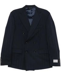 LC23 - Double-Breasted Pinstripe Blazer - Lyst