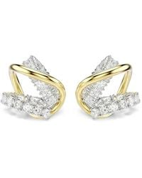 Swarovski - Hyperbola Crystal-Embellished Twist Ear Cuffs - Lyst