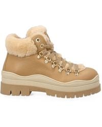 Bogner - Shearling-Trim Lace-Up Ankle Boots - Lyst