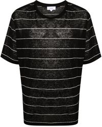Lardini - Gestreiftes T-Shirt aus Feinstrick - Lyst