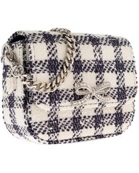 Self-Portrait - Check Bow Chain Cross Body Bag - Lyst