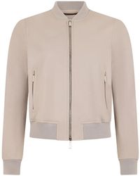 Moorer - Leather Bomber Jacket - Lyst