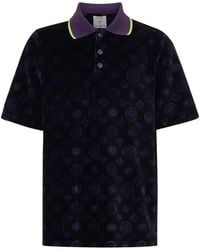 CASABLANCA - Monogram-Pattern Polo Shirt - Lyst