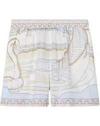 Tory Burch - Printed Camp Shorts - Lyst