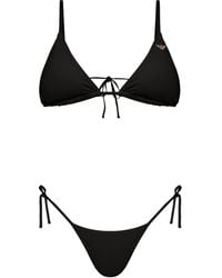 Emporio Armani - Logo-print Bikini Set - Lyst