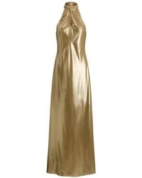 Ralph Lauren - Twist-Front Metallic Maxi Gown - Lyst