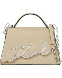 KARL LAGERFELD - Medium K/Signature Cross Body Bag - Lyst