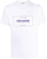 Zadig & Voltaire - Logo-print Organic Cotton T-shirt - Lyst