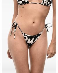 DSquared² - Logo-Print Side-Tie Bikini Briefs - Lyst