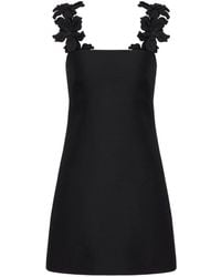 Valentino Garavani - Crepe Couture Mini-jurk Met Borduurwerk - Lyst