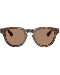 Burberry - Dark Havana Round-Frame Sunglasses - Lyst