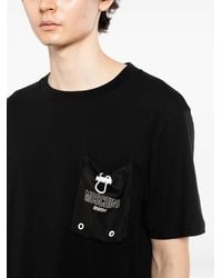 Moschino - Logo-Print Pocket T-Shirt - Lyst
