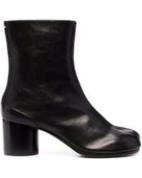 Maison Margiela - Leather Ankle Boots With 60Mm Tabi Heel - Lyst