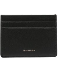 Jil Sander - Calf Leather Cardholder With Front Printed Logo - Lyst
