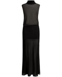 12 STOREEZ - Turtleneck Maxi Dress - Lyst