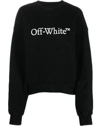 Off-White c/o Virgil Abloh - Bookish Logo-Print Cotton Sweatshirt - Lyst