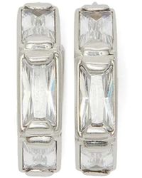Jil Sander - Pendientes de aro con detalle de cristales - Lyst