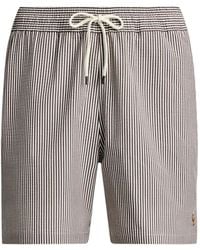 Polo Ralph Lauren - Striped-Pattern Swim Shorts - Lyst