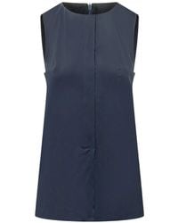 The Seafarer - Raw-Edge Sleeveless Top - Lyst
