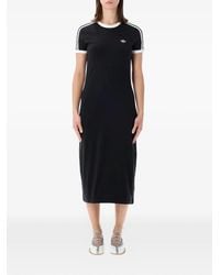 bishop sleeve dress black Women Solid Black V-Neck Bishop Sleeves Lace-Up Flared A-Line Mini Dress main image 1
