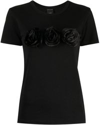 MERYLL ROGGE - Floral-appliqué Cotton T-shirt - Lyst