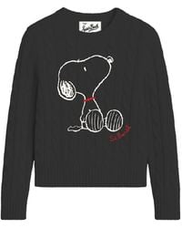 MC2 Saint Barth - Cable-Knit Snoopy-Motif Sweater - Lyst