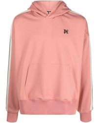 Palm Angels - Monogram-embroidered Track Hoodie - Lyst