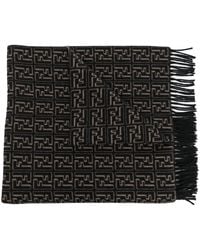 Fendi - Logo-Print Virgin-Wool Scarf - Lyst