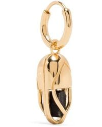 CAPSULE ELEVEN - Capsule Onyx Hoop Earring - Lyst