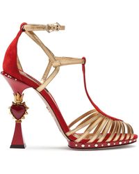 Dolce & Gabbana - Bette Sculpted Heel Sandals - Lyst