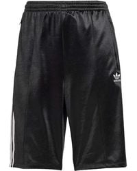 adidas - Firebird 3-Stripes Satin Shorts - Lyst