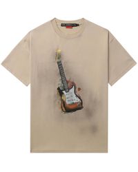 【ANDERSSON BELL】 COW PRINTED MESH T-SHIRTS COW PRINTED MESH T-SHIRTS atb1288m(BROWN) – Andersson Bell
