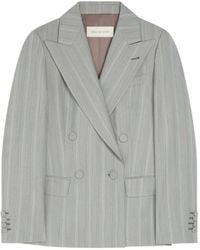 Dries Van Noten - Blazer Met Krijtstreep En Dubbele Rij Knopen - Lyst