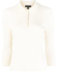 Rag & Bone - Pacey Ribbed-Knit Polo Top - Lyst