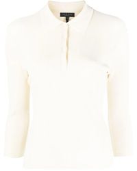 Rag & Bone - Pacey Ribbed-Knit Polo Top - Lyst