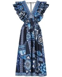 CAMILLA - A Tiled Wonderland Ruffled Midi Dress - Lyst