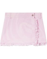 PUCCI - Marmo-print Denim Skirt - Lyst