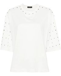Fabiana Filippi - T-Shirt With Studs - Lyst