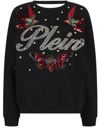 Philipp Plein - Open Back Strass Sweatshirt - Lyst